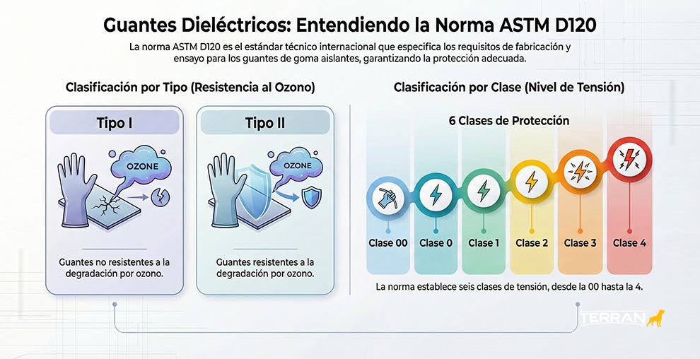 diagrama guantes dielectricos