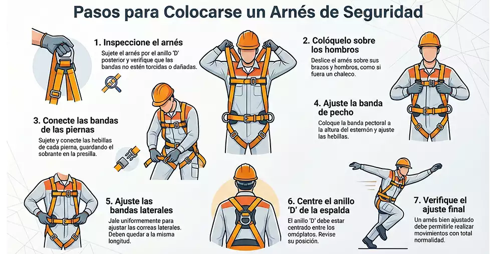 infografia uso arnés