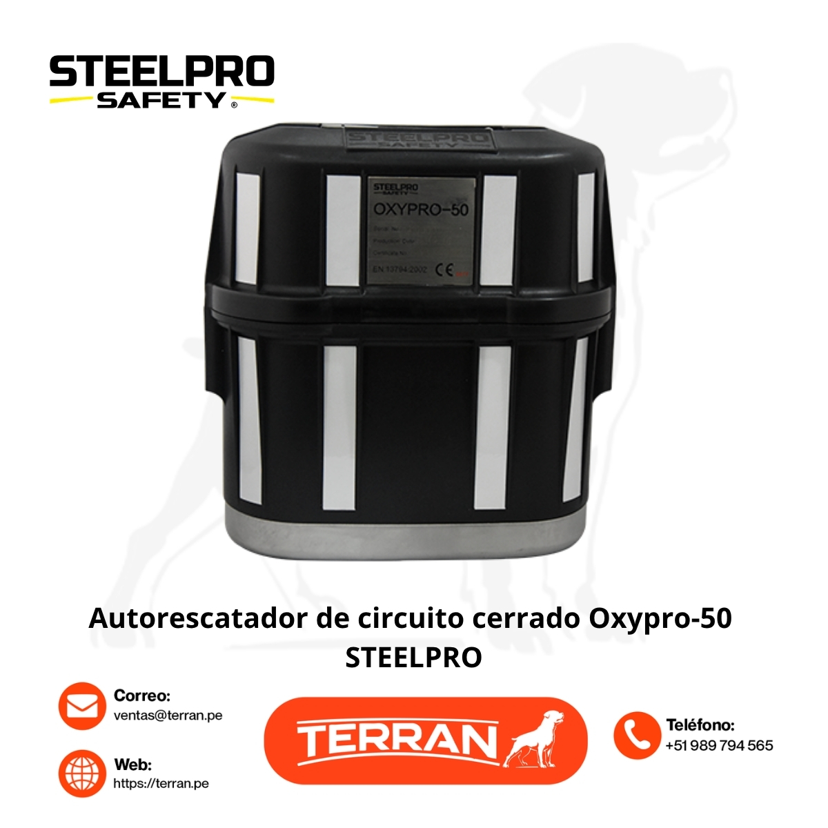 Autorescatador Oxypro-50 de Circuito Cerrado Steelpro