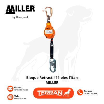 Bloque Retractil 11 pies Titan TFL-3-Z7/11FT Miller