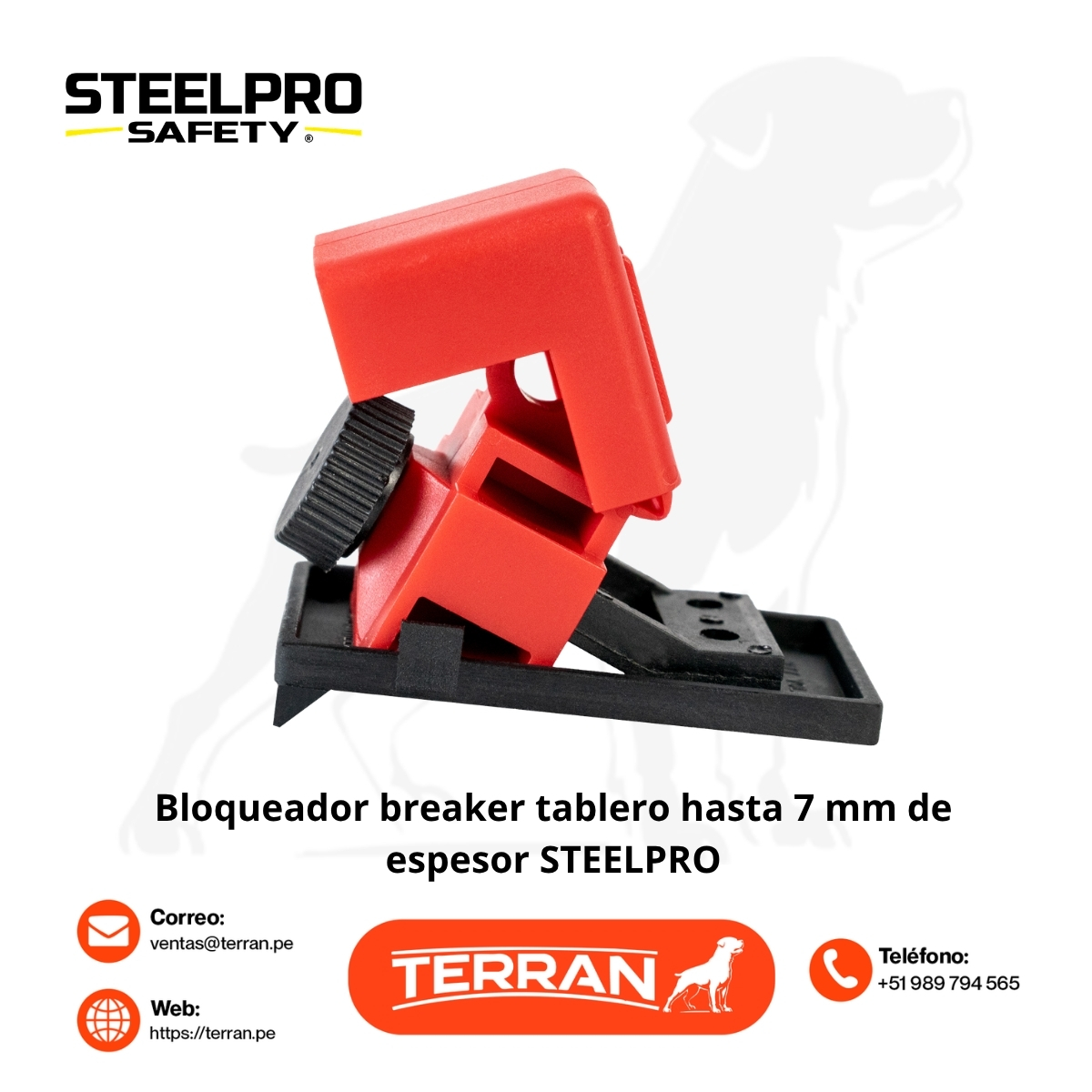 Bloqueador Breaker de Tablero 7 mm Espesor / 18 mm Ancho Steelpro