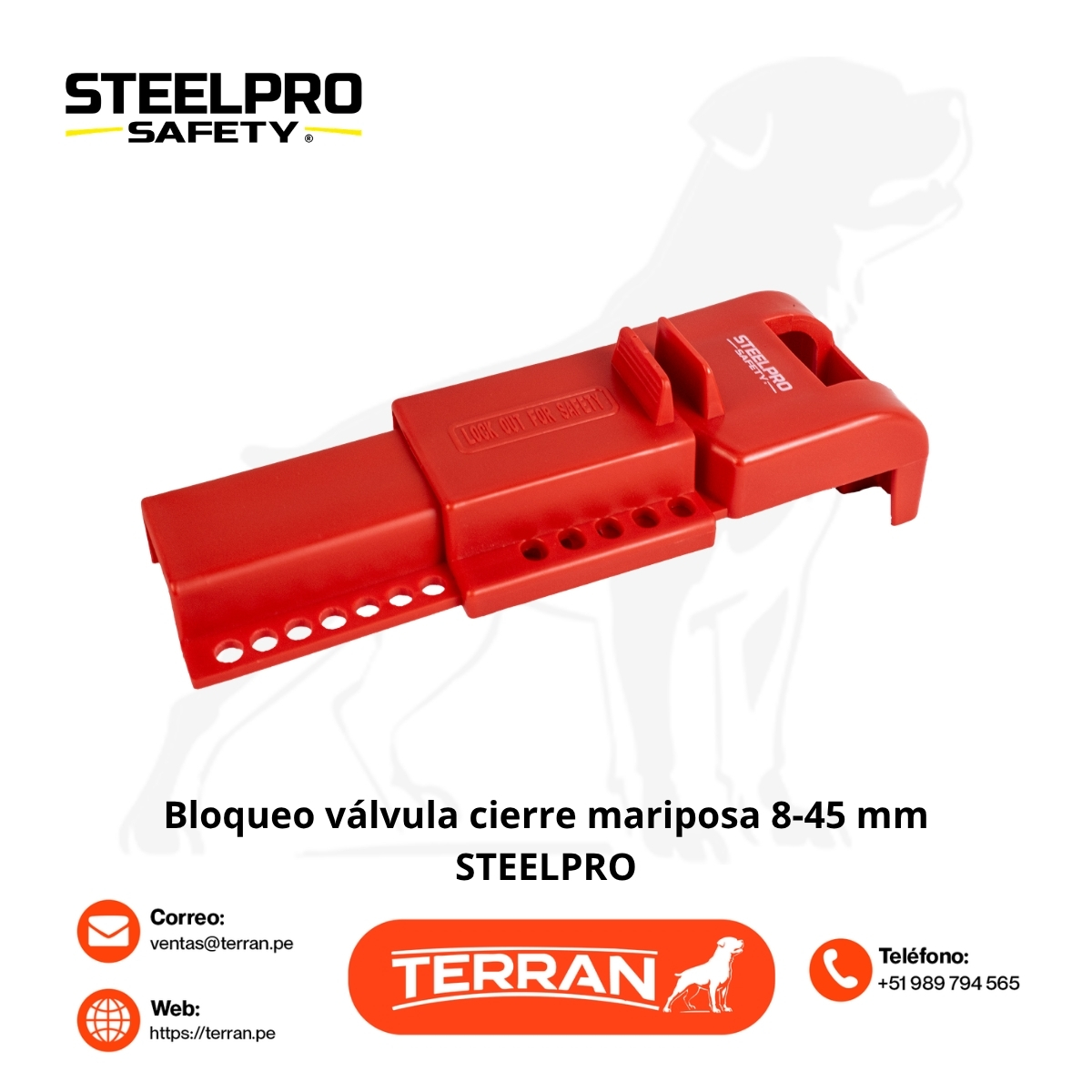 Bloqueador Válvula de Cierre Mariposa 8 mm a 45 mm Steelpro