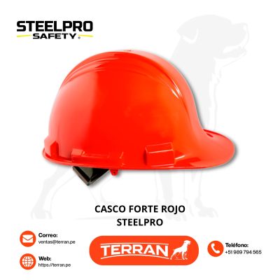 Casco de Seguridad Forte Rojo Steelpro