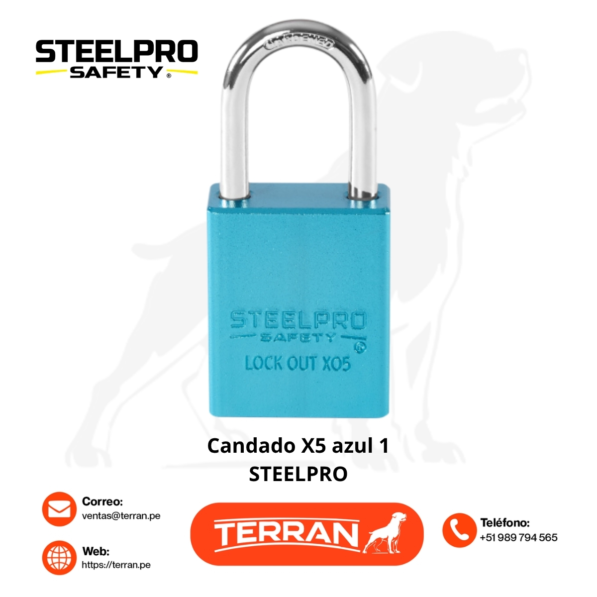 Candado X05 Azul Steelpro