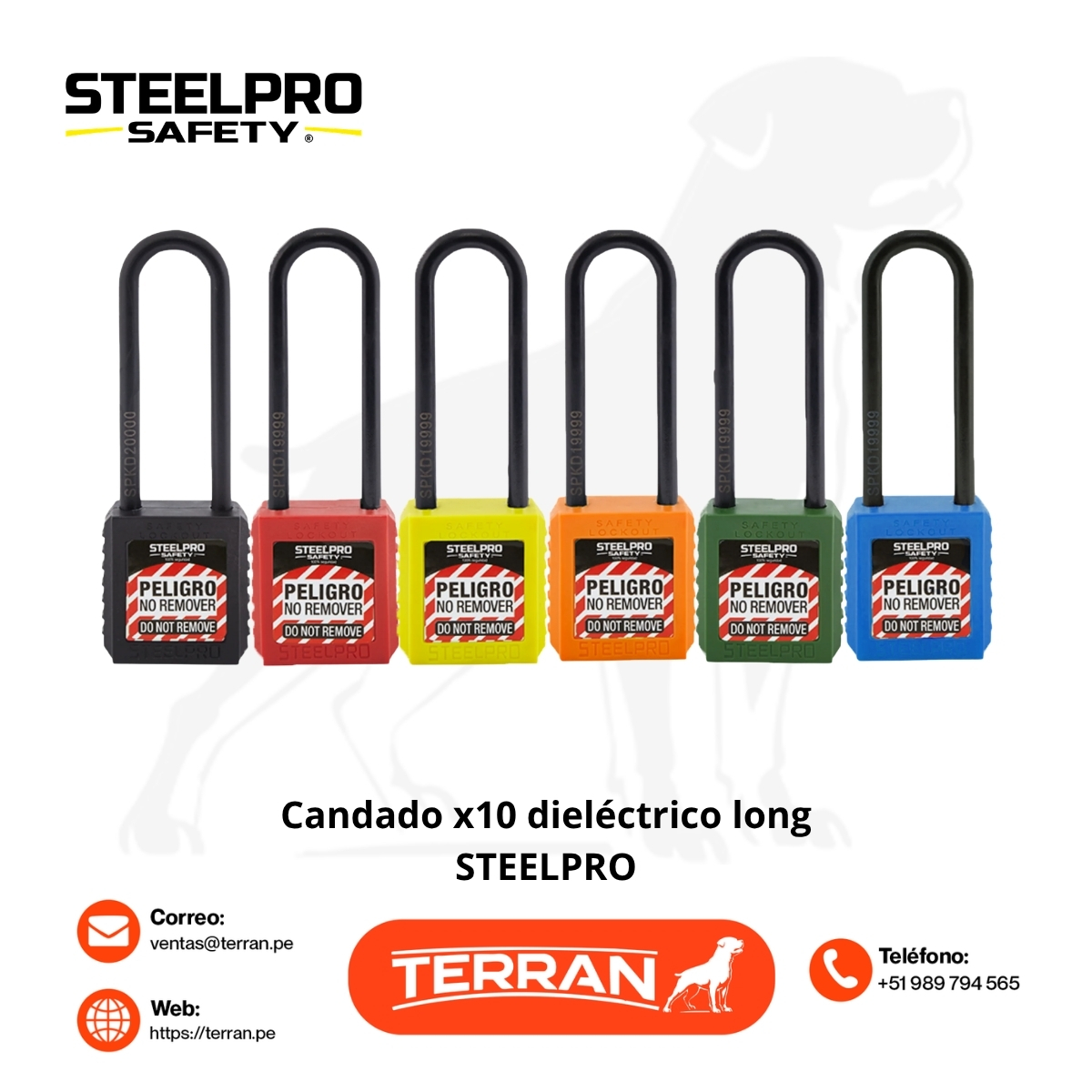 Candado X10 Long Dieléctrico Steelpro