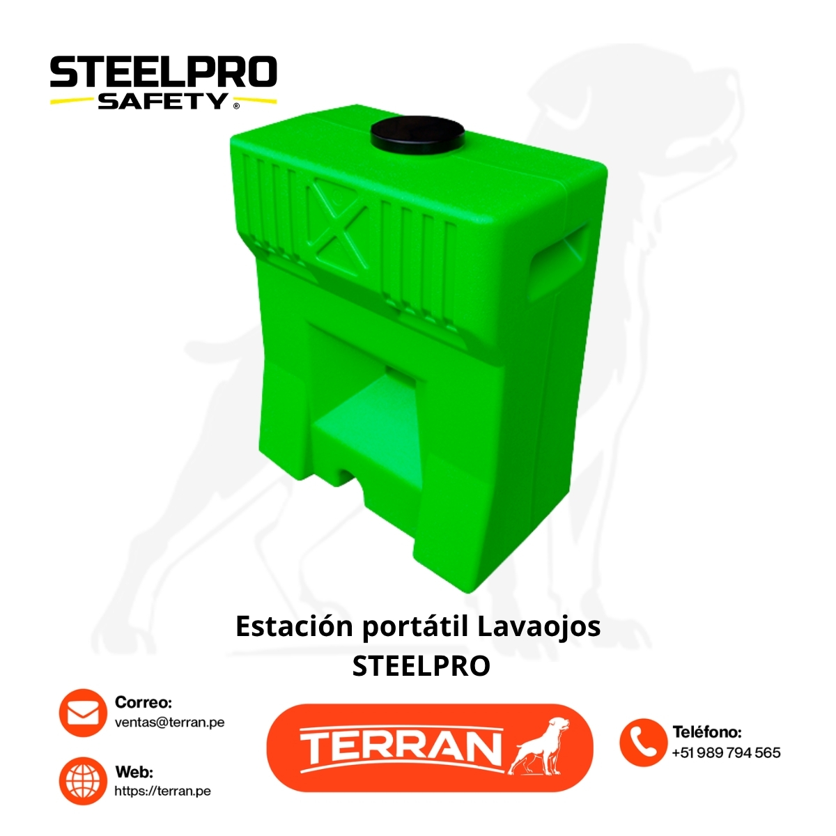 Estación Portátil Lavaojos (ST-20A) Steelpro