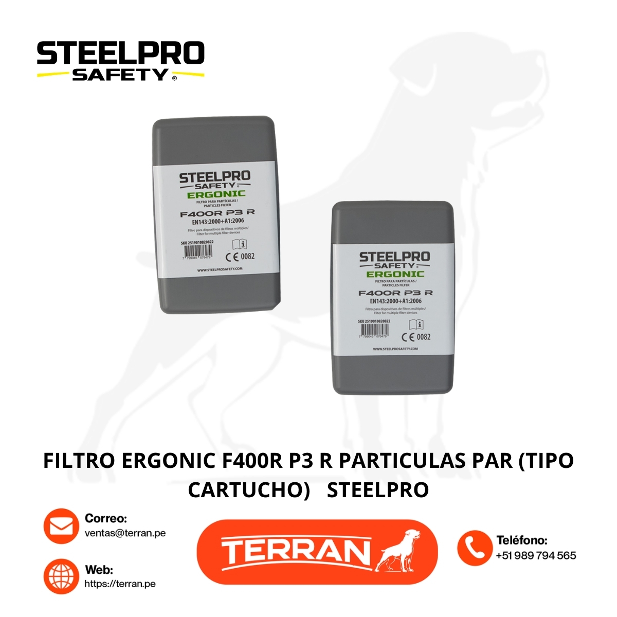 Filtro Ergonic F400R P3 R Steelpro