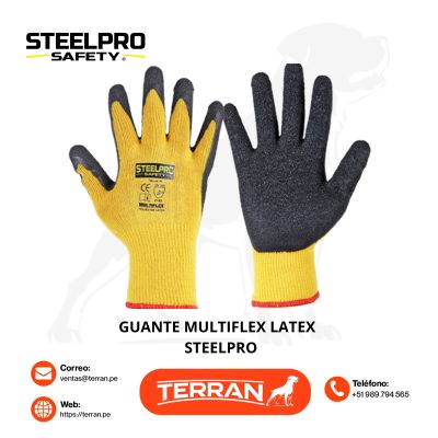 Guante Multiflex Látex Amarillo Steelpro