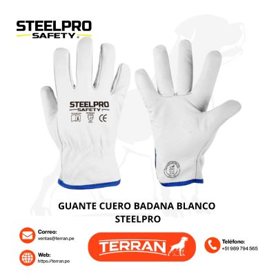 Guante Cuero Badana Blanco Steelpro