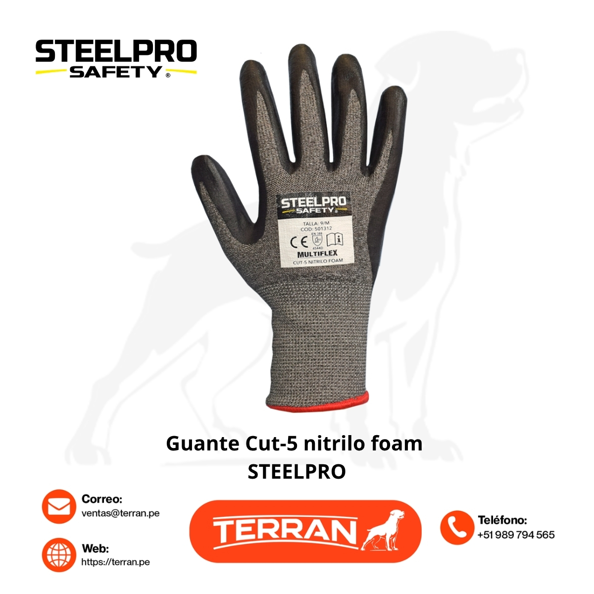 Guante Multiflex Cut-5 Nitrilo Foam Steelpro