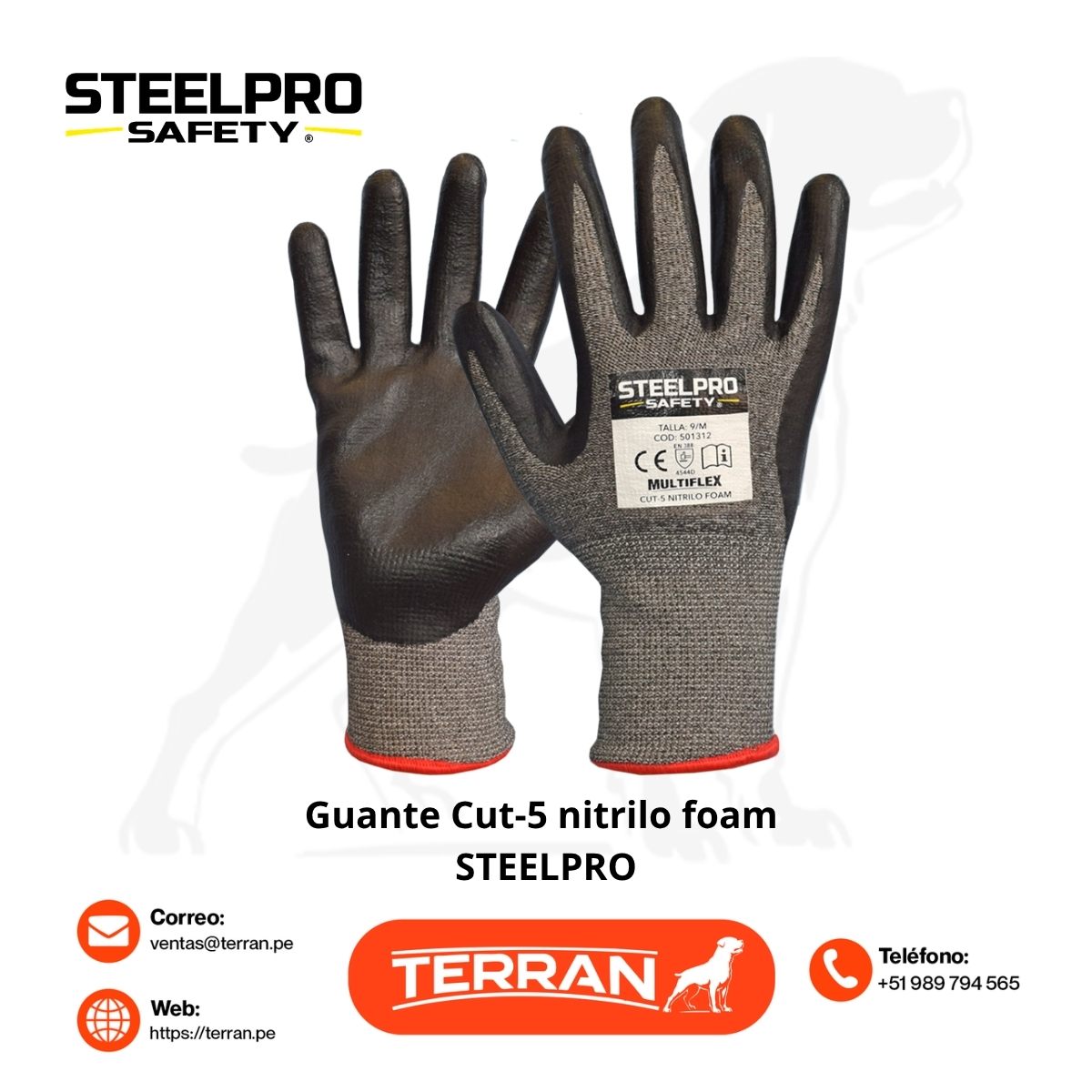 Guante Multiflex Cut-5 Nitrilo Foam Steelpro