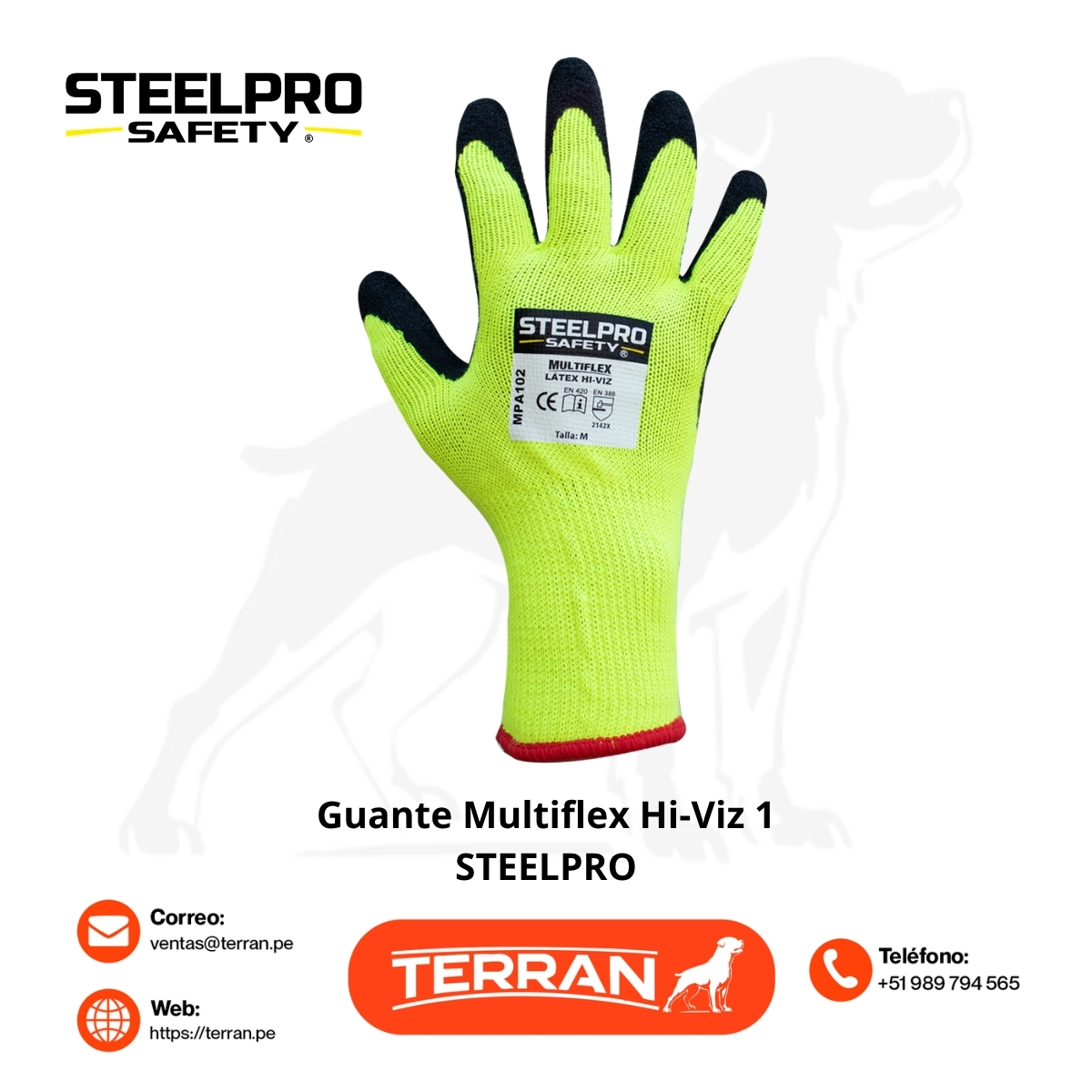 Guante Multiflex Hi-Viz MPA 102 Steelpro