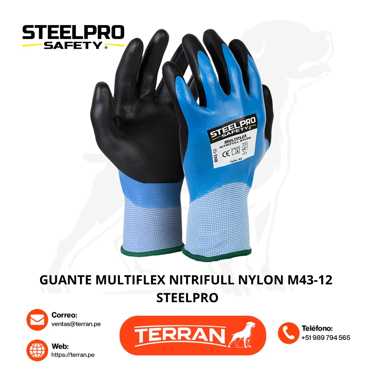 Guante Multiflex Nitrifull Nylon M43-12 Steelpro