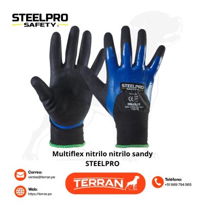 Guante Multiflex Poliester Nitrilo Sandy Steelpro