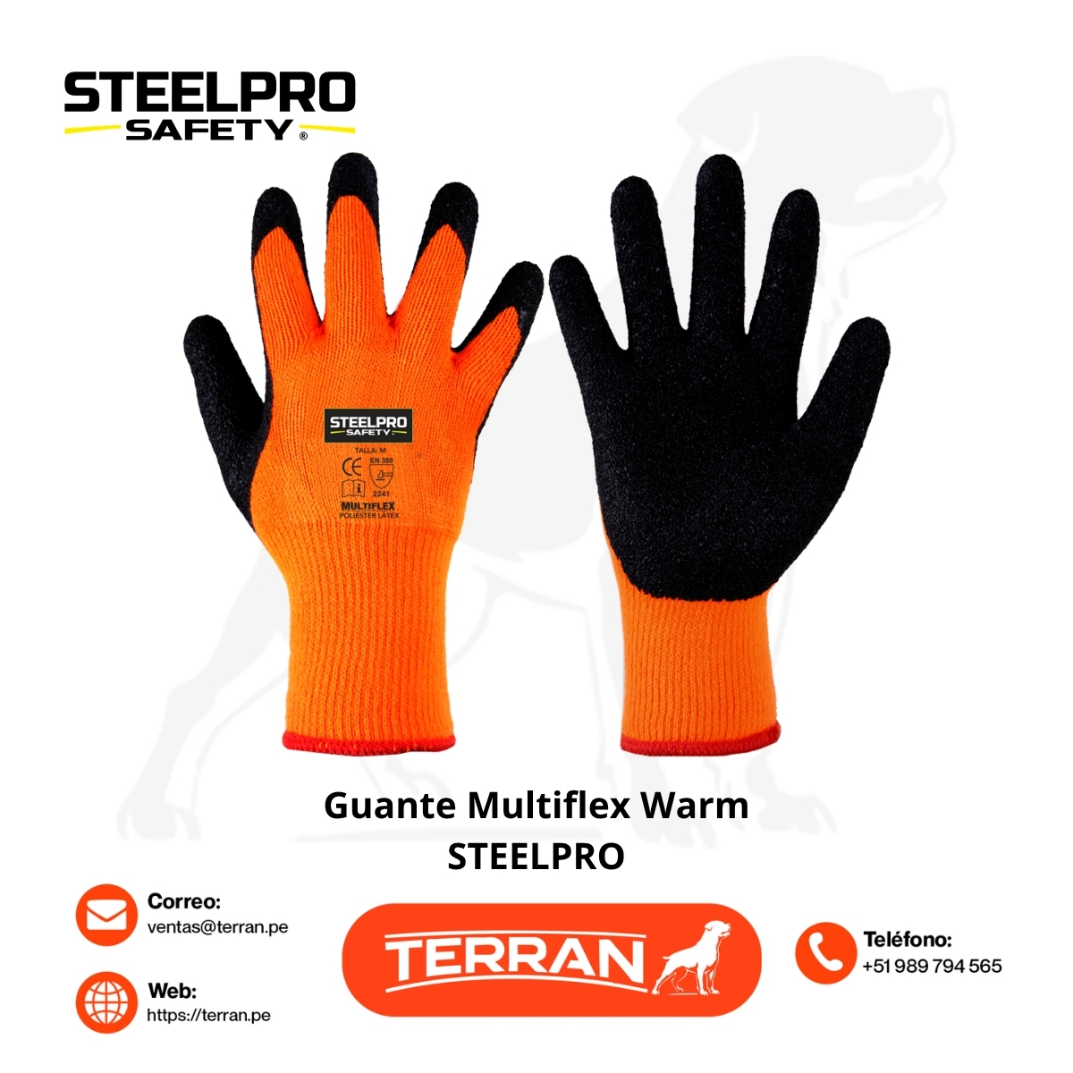 Guante Multiflex Warm Naranja Steelpro