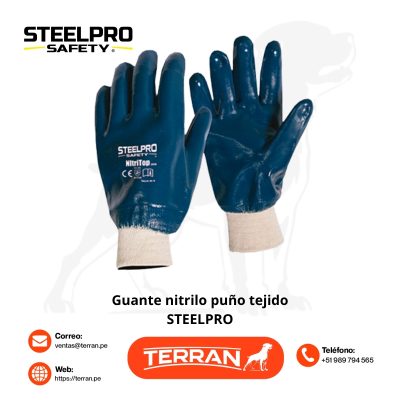 Guante de Nitrilo NitriTop SFKB Puño Tejido Steelpro