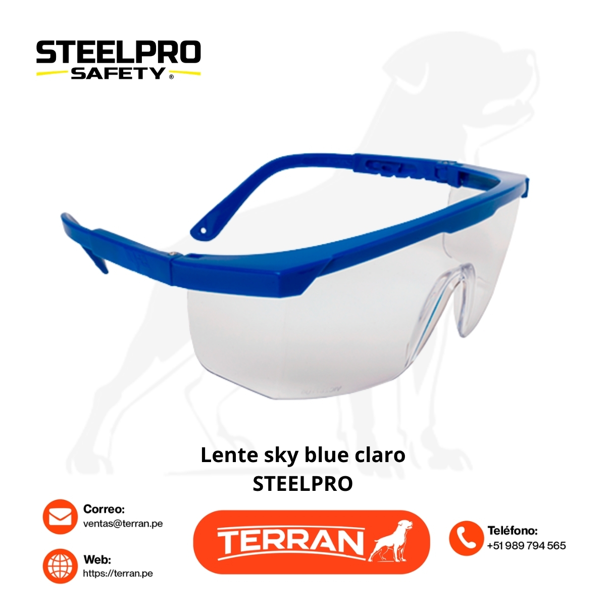 Lente Sky Blue AF Claro Steelpro