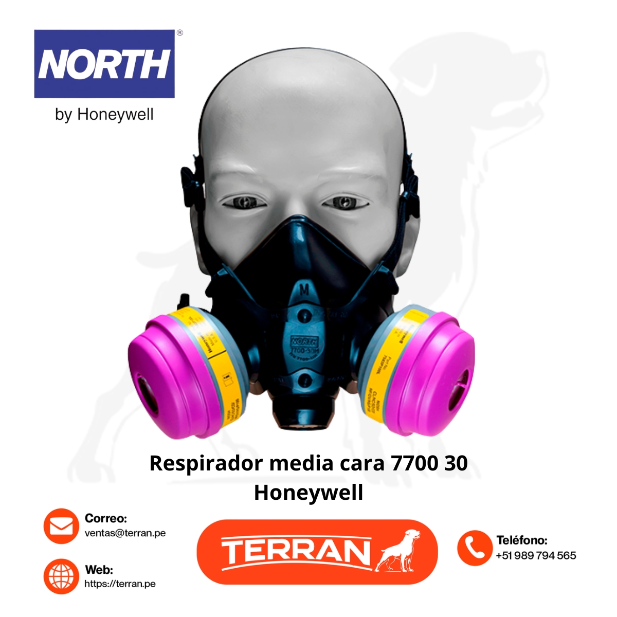 Respirador De Media Cara 7700 30 · NORTH