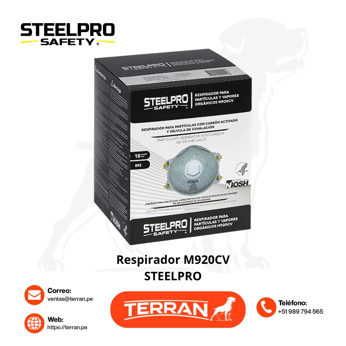 Respirador Descartable N95 M920CV Steelpro