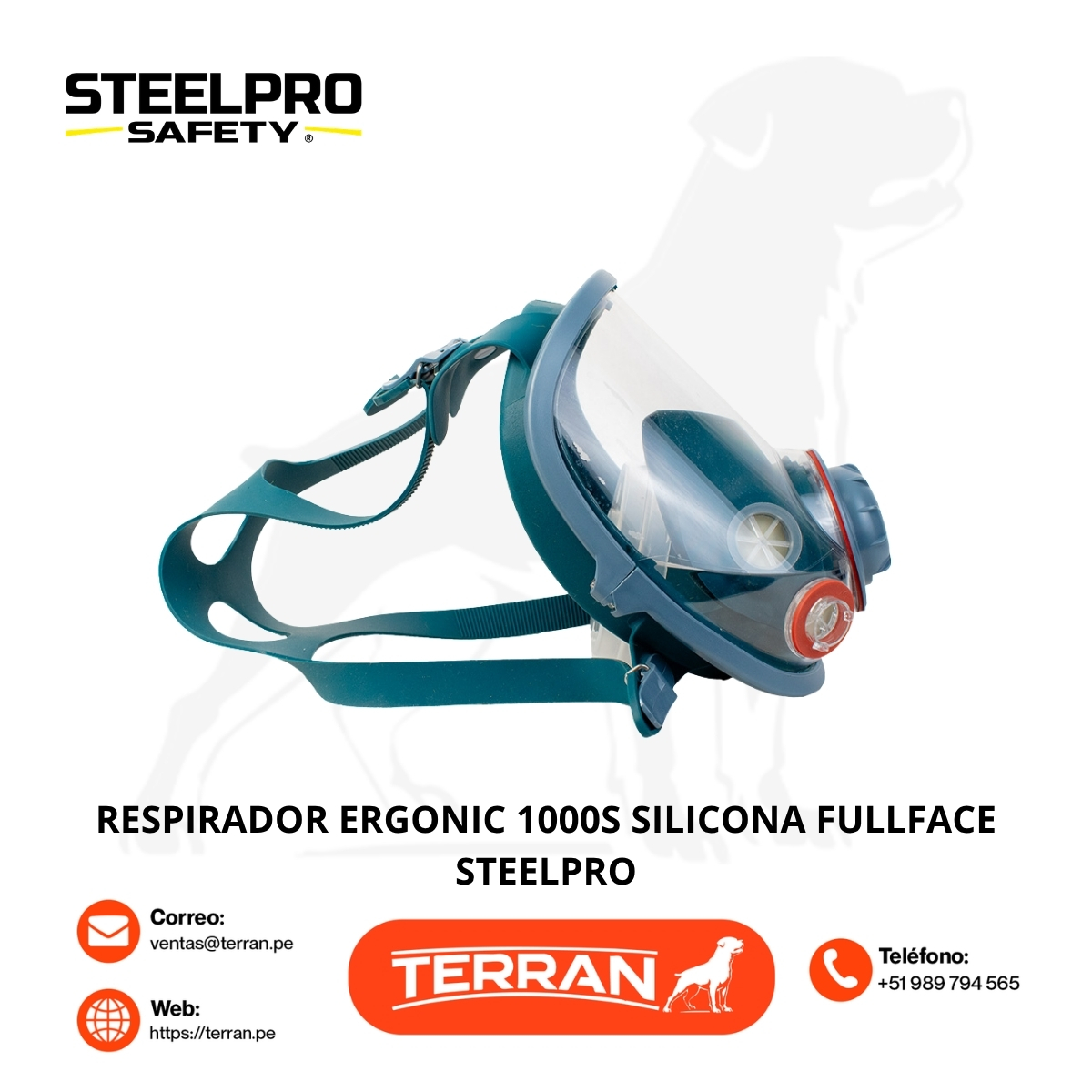 Respirador Ergonic 1000S Full Face Steelpro