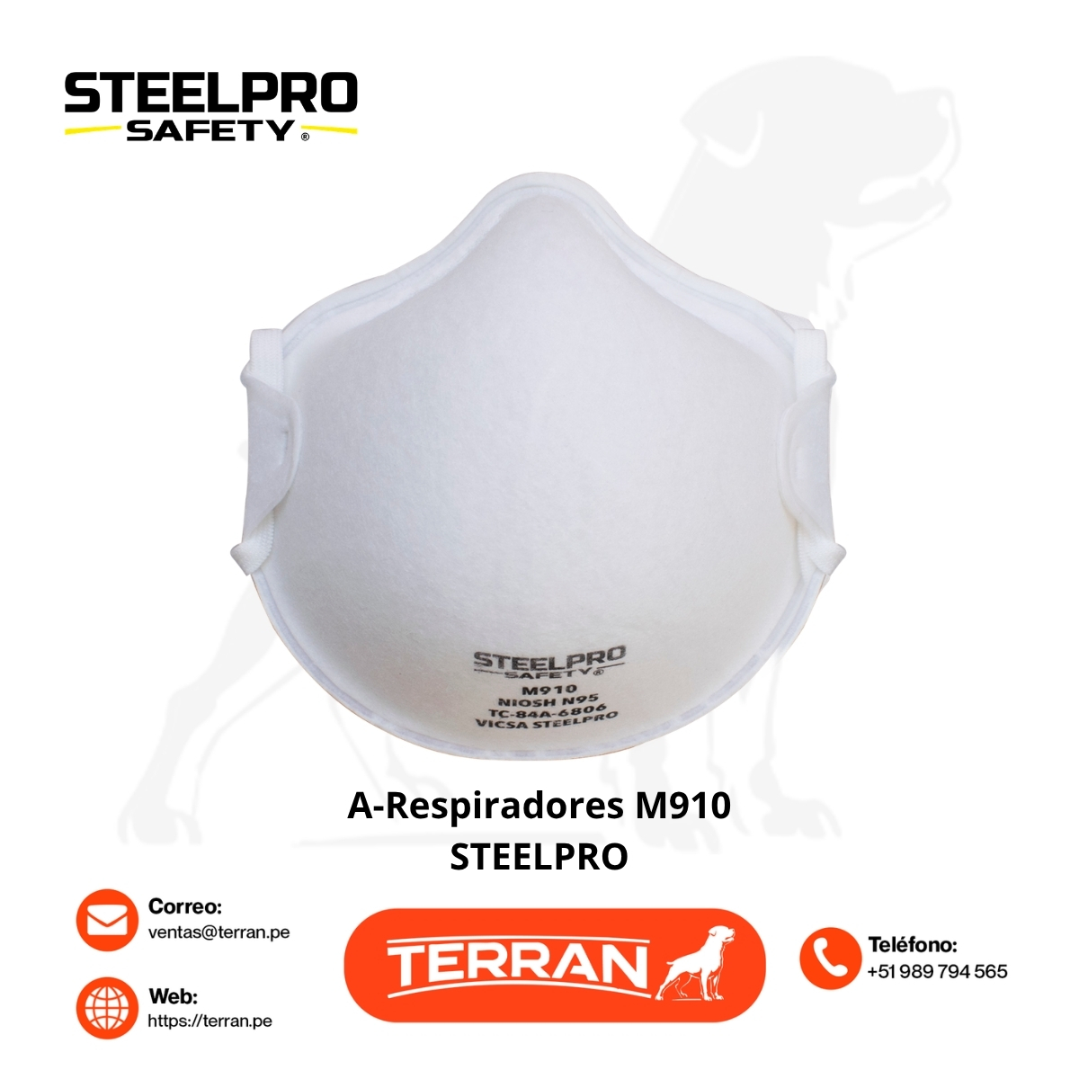 Respirador M910 Steelpro N95
