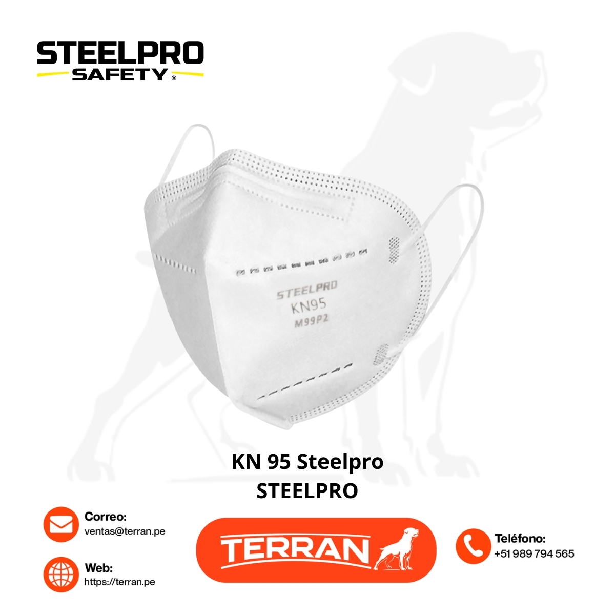 Respirador M99P2 KN95 Descartable Steelpro