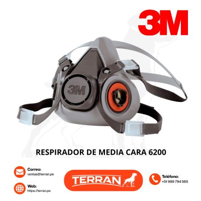 Respirador de Media Cara 3M 6200