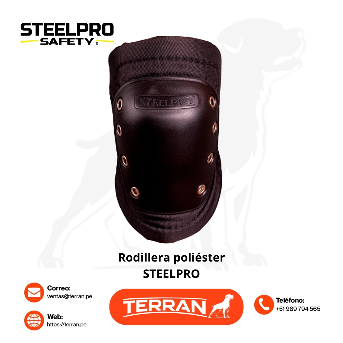 Rodillera Poliester Steelpro