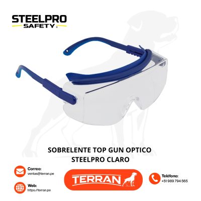 Sobrelente Top Gun Optico Claro Steelpro