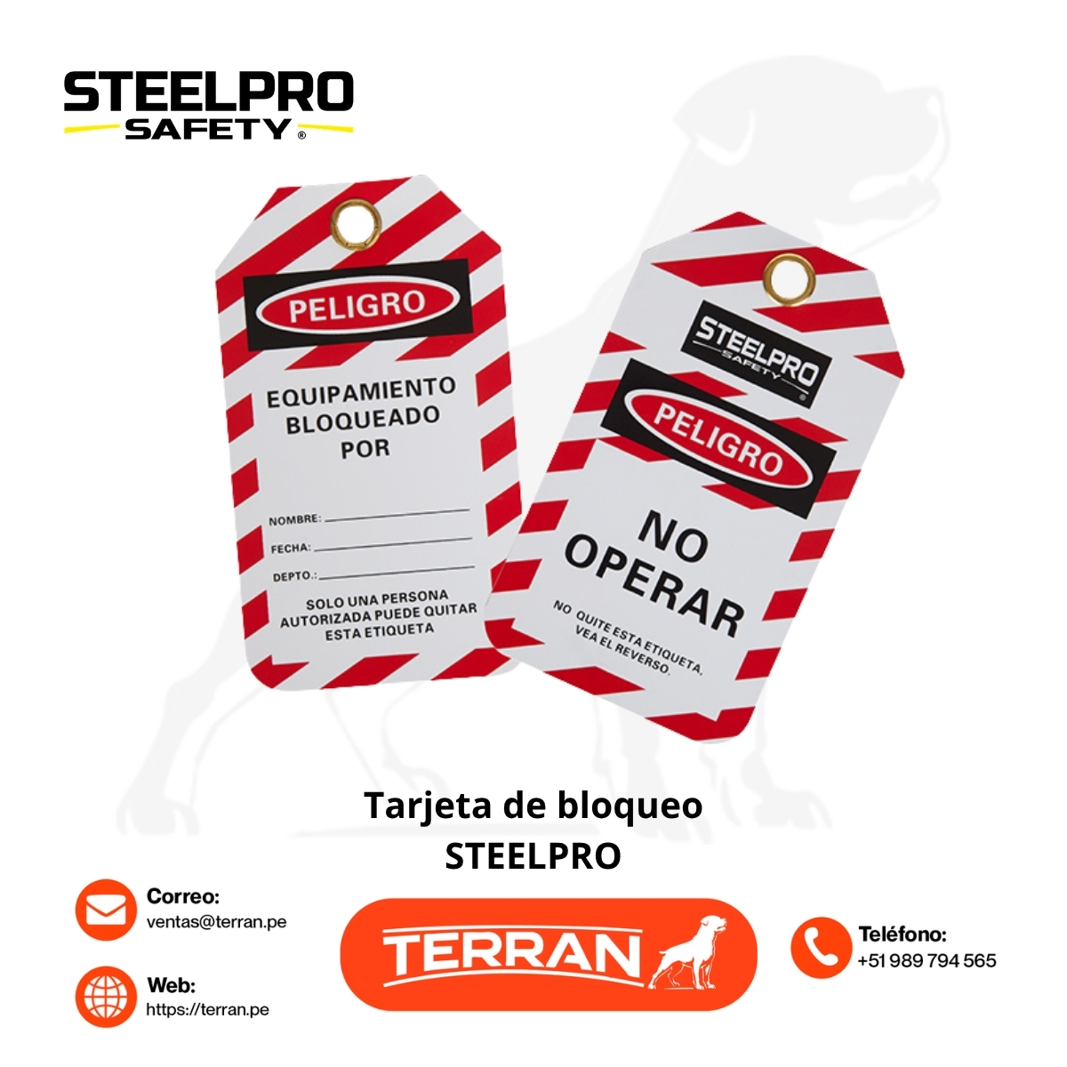 Tarjeta NO OPERAR Lock Out