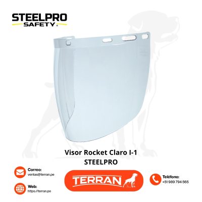 Visor de Policarbonato Rocket Claro 1-1 Steelpro