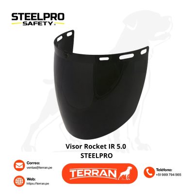 Visor de Policarbonato Rocket Verde IR-5 Steelpro